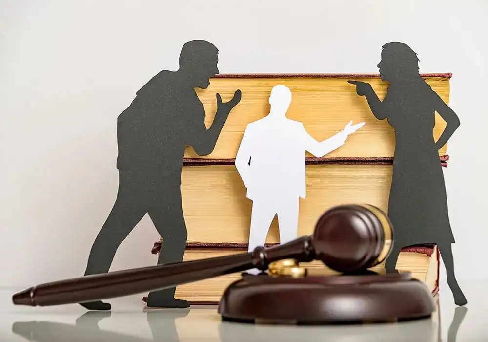image of couple arguing through divorce Wigan